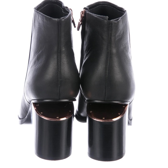 Alexander Wang Leather Pointed-Toe Ankle Booties - Picture 1 of 4